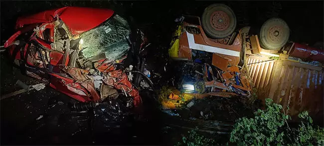 ಮಡಿಕೇರಿ: ಲಾರಿ-ಕಾರು ಢಿಕ್ಕಿ; ಓರ್ವ ಗಂಭೀರ