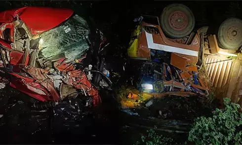 ಮಡಿಕೇರಿ: ಲಾರಿ-ಕಾರು ಢಿಕ್ಕಿ; ಓರ್ವ ಗಂಭೀರ