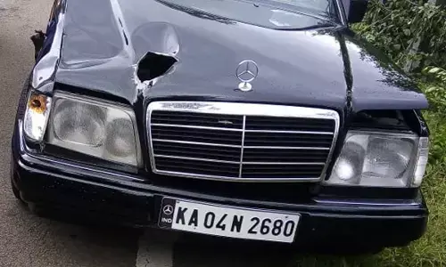 ಚಲಿಸುತ್ತಿದ್ದ ಕಾರಿನ ಮೇಲೆ ಕಾಡಾನೆ ದಾಳಿ; ದಂಪತಿ ಸ್ವಲ್ಪದರಲ್ಲೇ ಅಪಾಯದಿಂದ ಪಾರು