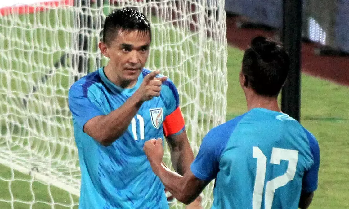 91ನೇ ಅಂತರ್ರಾಷ್ಟ್ರೀಯ ಗೋಲು ಗಳಿಸಿದ ಸುನೀಲ್ ಚೆಟ್ರಿ