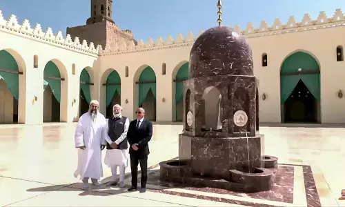 ಈಜಿಪ್ಟ್: 11ನೇ ಶತಮಾನದ ಐತಿಹಾಸಿಕ ಅಲ್-ಹಕೀಂ ಮಸೀದಿಗೆ ಮೋದಿ ಭೇಟಿ