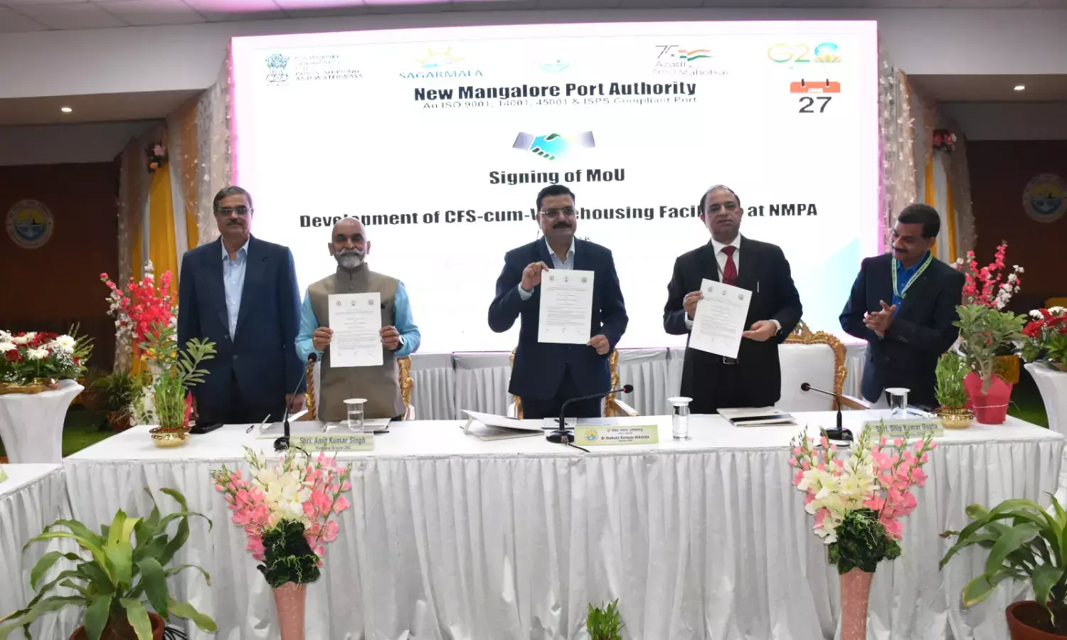 ಮಂಗಳೂರು: ಕಂಟೇನರ್ ಸರಕು ನಿಲ್ದಾಣ- ಗೋದಾಮು ವ್ಯವಸ್ಥೆ; ಎನ್ಎಂಪಿಎಯಿಂದ ಸಿಡಬ್ಲ್ಯುಸಿ ಮತ್ತು ಎಸ್ ಡಿಸಿಎಲ್ ಜತೆ ಒಪ್ಪಂದ
