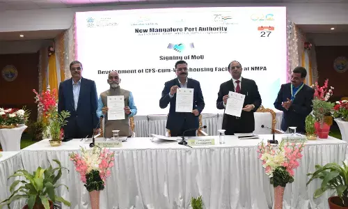 ಮಂಗಳೂರು: ಕಂಟೇನರ್ ಸರಕು ನಿಲ್ದಾಣ- ಗೋದಾಮು ವ್ಯವಸ್ಥೆ; ಎನ್ಎಂಪಿಎಯಿಂದ ಸಿಡಬ್ಲ್ಯುಸಿ ಮತ್ತು ಎಸ್ ಡಿಸಿಎಲ್ ಜತೆ ಒಪ್ಪಂದ