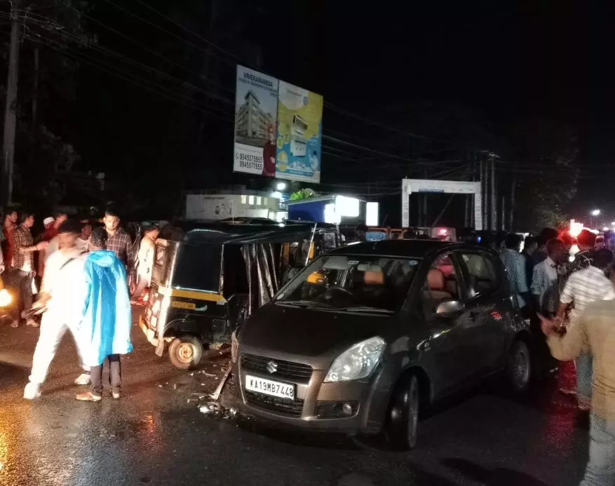 ಉಪ್ಪಿನಂಗಡಿ: ಕಾರು - ಅಟೋ ರಿಕ್ಷಾ ಢಿಕ್ಕಿ