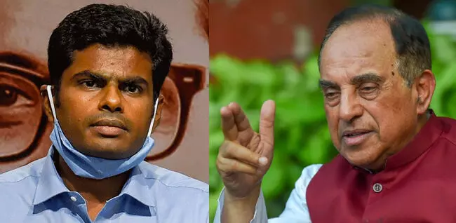 ಅಣ್ಣಾಮಲೈ ಯಾರು ? ತಮಿಳು ನಾಡಲ್ಲಿ ಬಿಜೆಪಿ ಅಸ್ತಿತ್ವದಲ್ಲಿ ಇದೆಯೇ?: ಸುಬ್ರಮಣಿಯನ್‌ ಸ್ವಾಮಿ ಪ್ರಶ್ನೆ