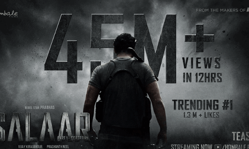 ಸಲಾರ್‌ ಟೀಸರ್‌ ಬಿಡುಗಡೆ: 12 ಗಂಟೆಗಳಲ್ಲಿ 45 ಮಿಲಿಯನ್‌ ವೀಕ್ಷಣೆ; ಹೆಚ್ಚಿದ ನಿರೀಕ್ಷೆ