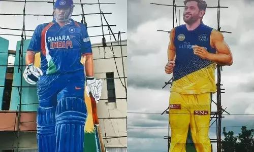 ಧೋನಿ ಹುಟ್ಟುಹಬ್ಬಕ್ಕೆ ದಾಖಲೆ ಎತ್ತರದ ಕಟೌಟ್!