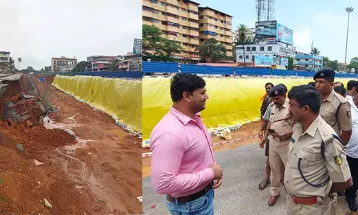 ಉಡುಪಿ: ಸರ್ವಿಸ್ ರಸ್ತೆ ಸಮೇತ ಕುಸಿದು ಬಿದ್ದ ಅಂಡರ್ ಪಾಸ್ ಕಾಮಗಾರಿಗೆ ತೆಗೆಯಲಾದ ಮಣ್ಣು