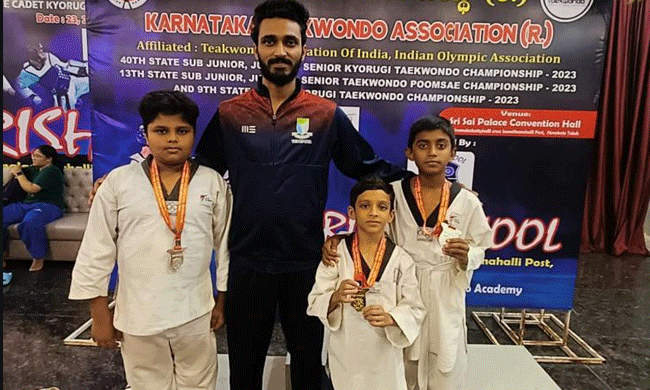 ರಾಜ್ಯ ಮಟ್ಟದ ಟೇಕ್ವಾಂಡೋ ಚಾಂಪಿಯನ್ ಶಿಪ್ ನಲ್ಲಿ ಮಿಂಚಿದ ಎಂ ಟೈಗರ್ಸ್ ತಂಡ