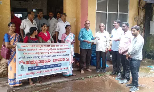 ತುಟ್ಟಿಭತ್ತೆ ಜಾರಿಗೆ ಆಗ್ರಹಿಸಿ ಎಐಟಿಯುಸಿ ಹಕ್ಕೊತ್ತಾಯ ಚಳವಳಿ