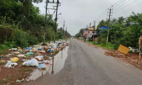 ಭಟ್ಕಳ: ತ್ಯಾಜ್ಯ ವಿಲೇವಾರಿ ಘಟಕವಾಗಿ ಮಾರ್ಪಟ್ಟ ಜಾಮಿಯಾಬಾದ್ ರಸ್ತೆ
