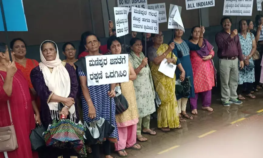 ಮಣಿಪುರ ಹಿಂಸಾಚಾರ ಖಂಡಿಸಿ ಮಂಗಳೂರು ಧರ್ಮಪ್ರಾಂತದ ಚರ್ಚ್‌ಗಳಲ್ಲಿ ಮೌನ ಪ್ರತಿಭಟನೆ