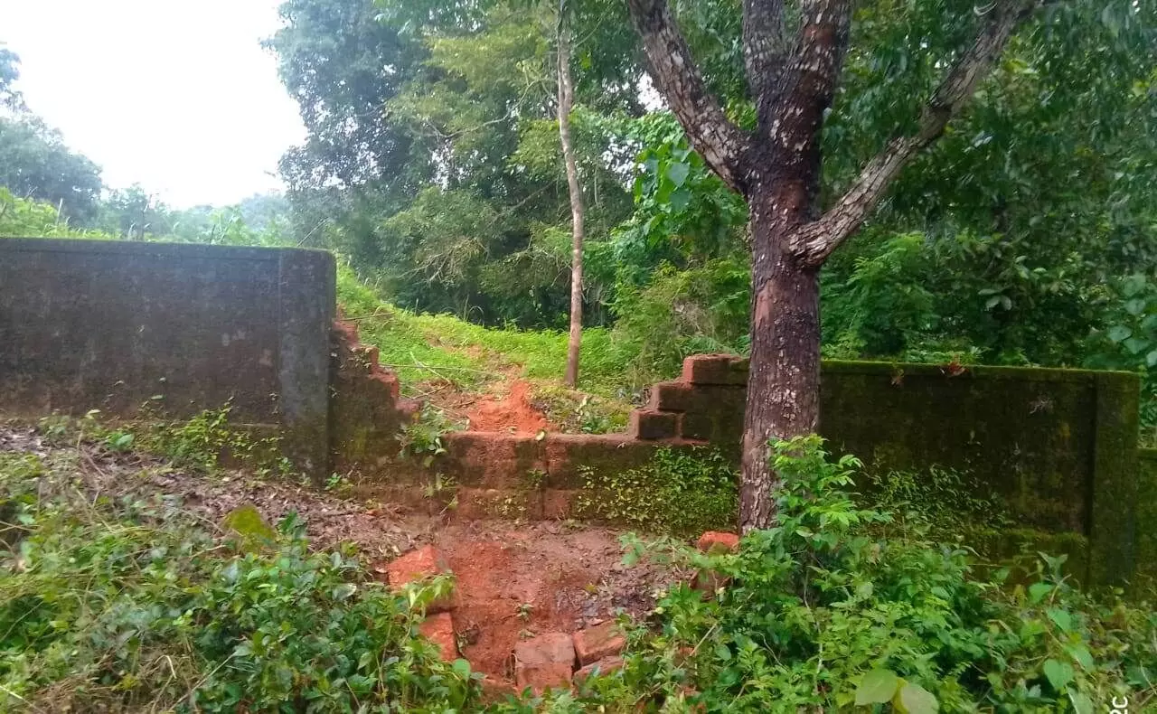 ಸುಳ್ಯ: ಮಂಡೆಕೋಲು ಭಾಗದಲ್ಲಿ ಕಾಡಾನೆ ಹಾವಳಿ: ಶಾಲೆಯ ಕಾಂಪೌಂಡ್ಗೆ ಹಾನಿ ಮಾಡಿದ ಗಜಪಡೆ ಸುಳ್ಯ: ಮಂಡೆಕೋಲು ಭಾಗದಲ್ಲಿ ಕಾಡಾನೆ ಹಾವಳಿ: ಶಾಲೆಯ ಕಾಂಪೌಂಡ್ಗೆ ಹಾನಿ ಮಾಡಿದ ಗಜಪಡೆ