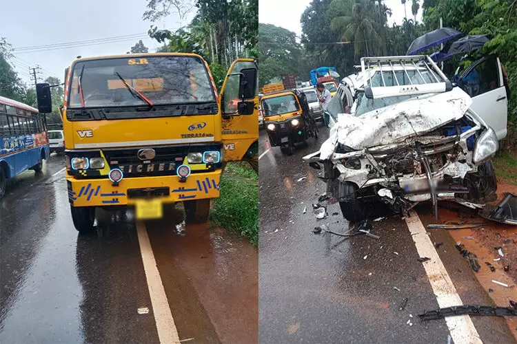 ಮಿತ್ತೂರು: ಕಾರು- ಟಿಪ್ಪರ್ ಢಿಕ್ಕಿ; ನಾಲ್ವರು ಗಂಭೀರ