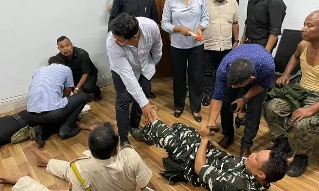 ಮೇಘಾಲಯ ಸಿಎಂ ಕಚೇರಿ ಮೇಲೆ ದಾಳಿ: ಬಿಜೆಪಿ ಮಹಿಳಾ ಪದಾಧಿಕಾರಿ ಸೇರಿ 18 ಮಂದಿ ಬಂಧನ