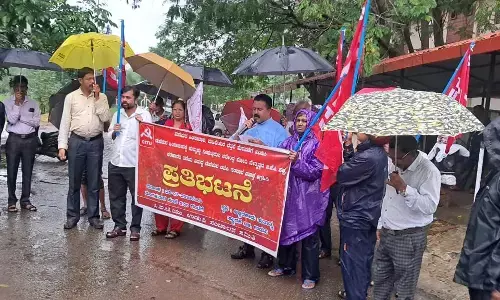 ಮಣಿಪುರ ಹಿಂಸಾಚಾರ ಖಂಡಿಸಿ ಸಿಐಟಿಯು ಪ್ರತಿಭಟನೆ