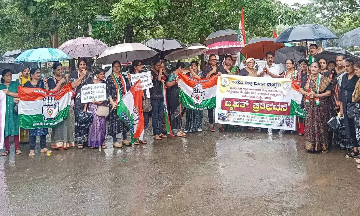 ಮಣಿಪುರ ಅತ್ಯಾಚಾರ ವಿರುದ್ಧ ಮಹಿಳಾ ಕಾಂಗ್ರೆಸ್ ಪ್ರತಿಭಟನೆ