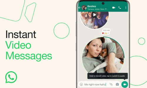 ಕಿರು ವೀಡಿಯೋ ಸಂದೇಶಗಳ ಹೊಸ ಫೀಚರ್‌ ಪರಿಚಯಿಸಿದ ವಾಟ್ಸ್ ಆ್ಯಪ್‌