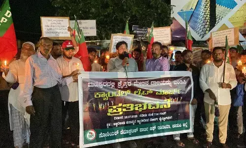 ಮಣಿಪುರ ಹಿಂಸಾಚಾರದ ವಿರೋಧಿಸಿ ಕ್ಯಾಂಡಲ್ ಮಾರ್ಚ್ ಪ್ರತಿಭಟನೆ