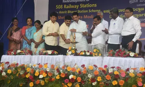 ಅಮೃತ್ ಭಾರತ್ ಸ್ಟೇಷನ್ ಯೋಜನೆ: ಮಂಗಳೂರು ಜಂಕ್ಷನ್ ರೈಲು ನಿಲ್ದಾಣ ಅಭಿವೃದ್ಧಿಗೆ  ಚಾಲನೆ