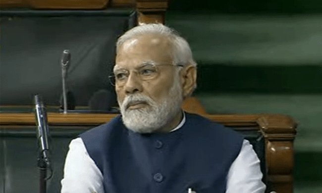 ಬಿಜೆಪಿ ಸಂಸದರ ಭಾರತ್‌ ಮಾತಾ ಕಿ ಜೈ ಘೋಷಣೆಗಳ ನಡುವೆ ಲೋಕಸಭೆ ಪ್ರವೇಶಿಸಿದ ಪ್ರಧಾನಿ ಮೋದಿ