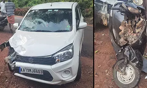 ಮಂಗಳೂರು: ಕಾರು ಢಿಕ್ಕಿ; ಬೈಕ್‌ ಸಹಸವಾರ ತಂದೆ ಮೃತ್ಯು, ಮಗನಿಗೆ ಗಂಭೀರ ಗಾಯ