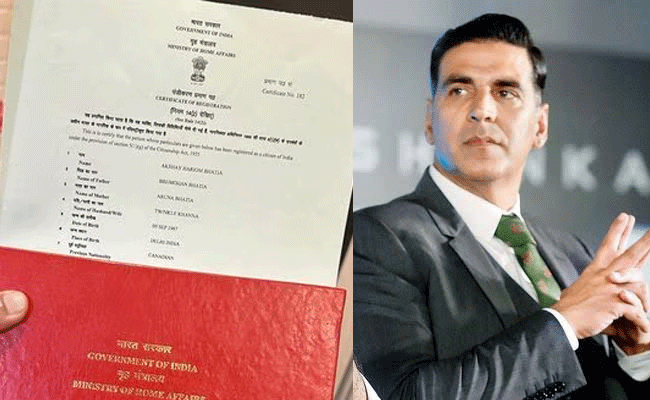 ಭಾರತೀಯ ಪೌರತ್ವ ಮರಳಿ ಪಡೆದ ಅಕ್ಷಯ್‌ ಕುಮಾರ್