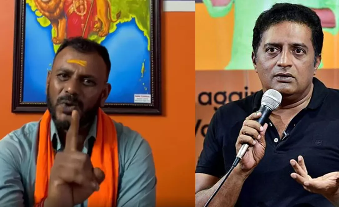 ಸಂಘಪರಿವಾರದ ಕಾರ್ಯಕರ್ತನಿಂದ ಪ್ರಕಾಶ್‌ ರಾಜ್‌ ಗೆ ಕೊಲೆ ಬೆದರಿಕೆ: ಸಿಎಂ, ಡಿಸಿಎಂ, ಗೃಹ ಸಚಿವರ ಗಮನಕ್ಕೆ ತಂದ ನಟ