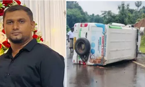 ಬಂಟ್ವಾಳ: ರೋಗಿಯನ್ನು ಸಾಗಿಸುತ್ತಿದ್ದ ಆ್ಯಂಬುಲೆನ್ಸ್ ಪಲ್ಟಿ; ಚಾಲಕ ಮೃತ್ಯು