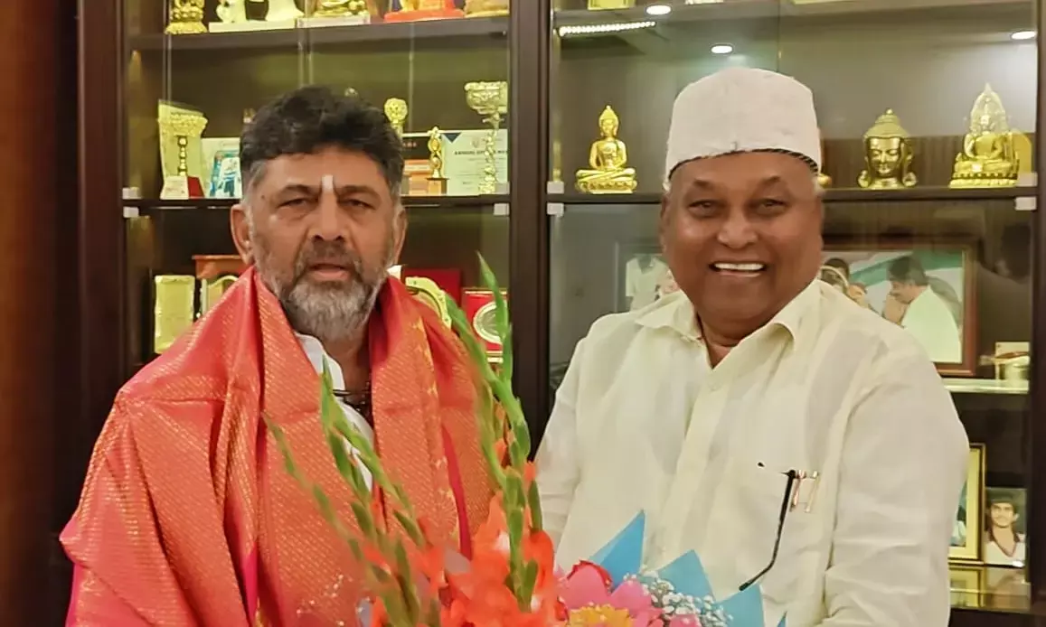 ಡಿ.ಕೆ. ಶಿವಕುಮಾರ್ ಅವರನ್ನು ಭೇಟಿ ಮಾಡಿದ ಮಾಜಿ ಸಚಿವ, ಬಿಜೆಪಿ ನಾಯಕ ಕಟ್ಟಾ ಸುಬ್ರಹ್ಮಣ್ಯ ನಾಯ್ಡು