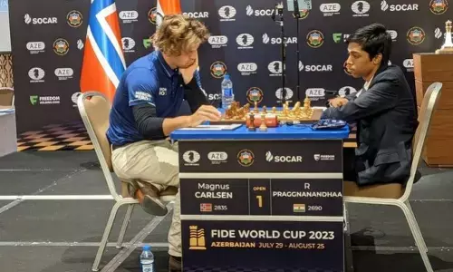 ಫಿಡೆ ಚೆಸ್‌ ವಿಶ್ವಕಪ್: ಪ್ರಜ್ಞಾನಂದಾ- ಮ್ಯಾಗ್ನಸ್ ಮೊದಲ ಪಂದ್ಯ ಡ್ರಾ