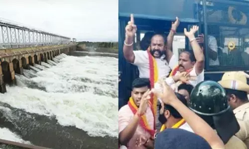 ಕೆಆರ್ ಎಸ್‍ಗೆ ಮುತ್ತಿಗೆ ಯತ್ನ: ಕನ್ನಡಪರ ಹೋರಾಟಗಾರರ ಬಂಧನ