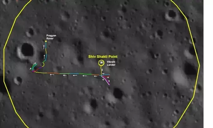 ಚಂದ್ರನ ಮೇಲೆ 100 ಮೀ. ಕ್ರಮಿಸಿದ ‘ಪ್ರಜ್ಞಾನ್’ ರೋವರ್