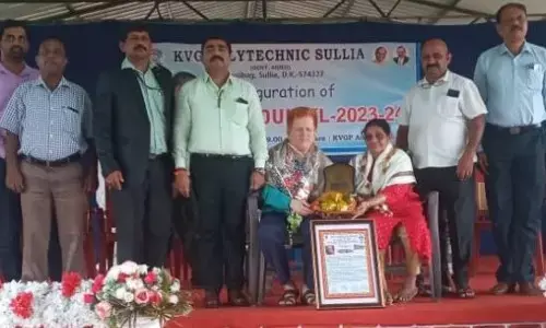 ಇಸ್ರೋ ವಿಜ್ಞಾನಿ ವೇಣುಗೋಪಾಲ್ ಭಟ್‌ಗೆ ಕೆ.ವಿ.ಜಿ.ಪಾಲಿಟೆಕ್ನಿಕ್ ಕಾಲೇಜಿನಲ್ಲಿ ಸನ್ಮಾನ