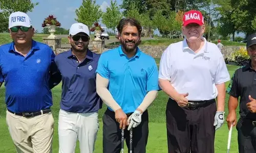 ಟ್ರಂಪ್ ಜೊತೆ ಗಾಲ್ಫ್‌ ಆಡಿದ ಧೋನಿ; ವಿಡಿಯೋ ವೈರಲ್