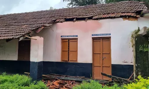 ಉಜಿರೆ | ಸರಕಾರಿ ಶಾಲೆಯ ಛಾವಣಿ ಕುಸಿತ: ತಪ್ಪಿದ ದುರಂತ