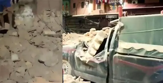 ಮೊರಾಕ್ಕೊದಲ್ಲಿ ಪ್ರಬಲ ಭೂಕಂಪ: 296 ಮಂದಿ ಸಾವು ಮೊರಾಕ್ಕೊದಲ್ಲಿ ಪ್ರಬಲ ಭೂಕಂಪ: 296 ಮಂದಿ ಸಾವು