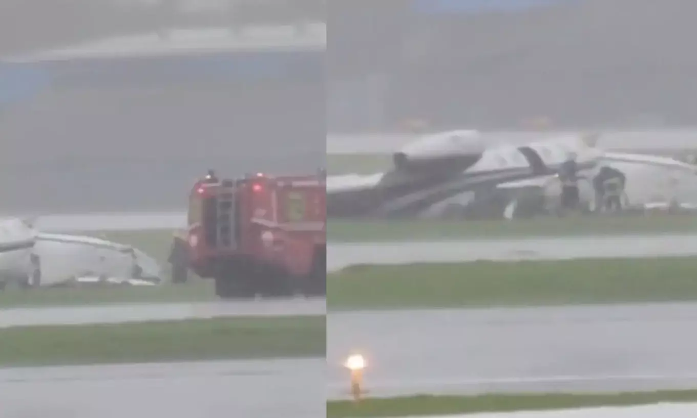 ಮುಂಬೈ: ಲ್ಯಾಂಡಿಗ್ ವೇಳೆ ರನ್‌ವೇಯಿಂದ ಜಾರಿದ ಖಾಸಗಿ ವಿಮಾನ; ಮೂವರಿಗೆ ಗಾಯ