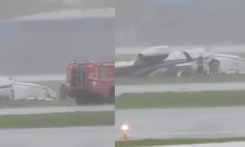 ಮುಂಬೈ: ಲ್ಯಾಂಡಿಗ್ ವೇಳೆ ರನ್‌ವೇಯಿಂದ ಜಾರಿದ ಖಾಸಗಿ ವಿಮಾನ; ಮೂವರಿಗೆ ಗಾಯ