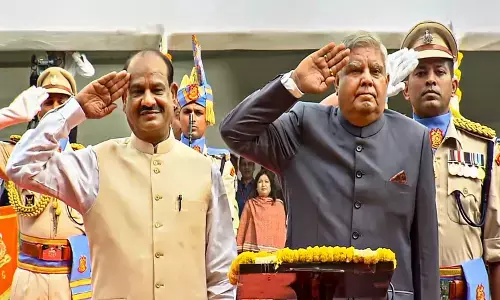 ನೂತನ ಸಂಸತ್ ಭವನದಲ್ಲಿ ಉಪ ರಾಷ್ಟ್ರಪತಿಗಳಿಂದ ಧ್ವಜಾರೋಹಣ