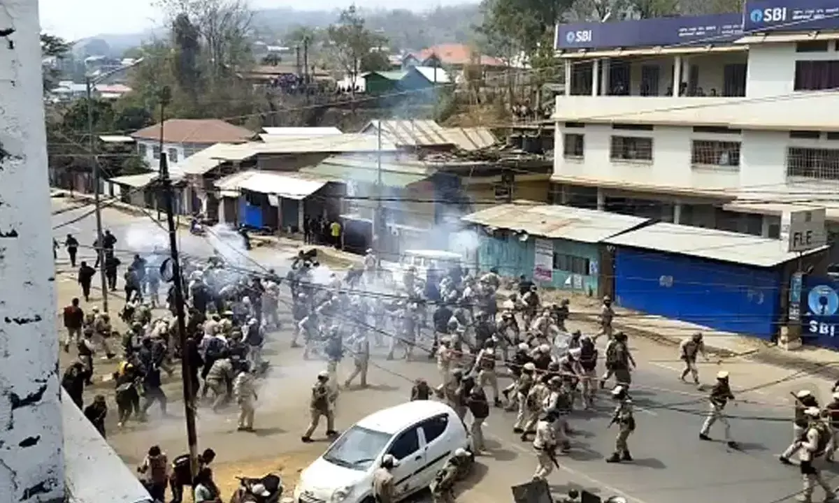 ಮಣಿಪುರ: ಪೊಲೀಸರು, ಪ್ರತಿಭಟನಕಾರರ ನಡುವೆ ಘರ್ಷಣೆ; ಹಲವರಿಗೆ ಗಾಯ