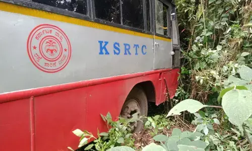 ಮರಕ್ಕೆ ಢಿಕ್ಕಿ ಹೊಡೆದ KSRTC ಬಸ್: ತಪ್ಪಿದ ಅನಾಹುತ