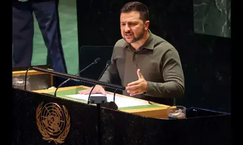 `ಕ್ರಿಮಿನಲ್ ರಶ್ಯದ ವೀಟೊ ಅಧಿಕಾರ ರದ್ದುಗೊಳಿಸಿ :ವಿಶ್ವಸಂಸ್ಥೆಯಲ್ಲಿ ಝೆಲೆನ್‍ಸ್ಕಿ ಆಗ್ರಹ