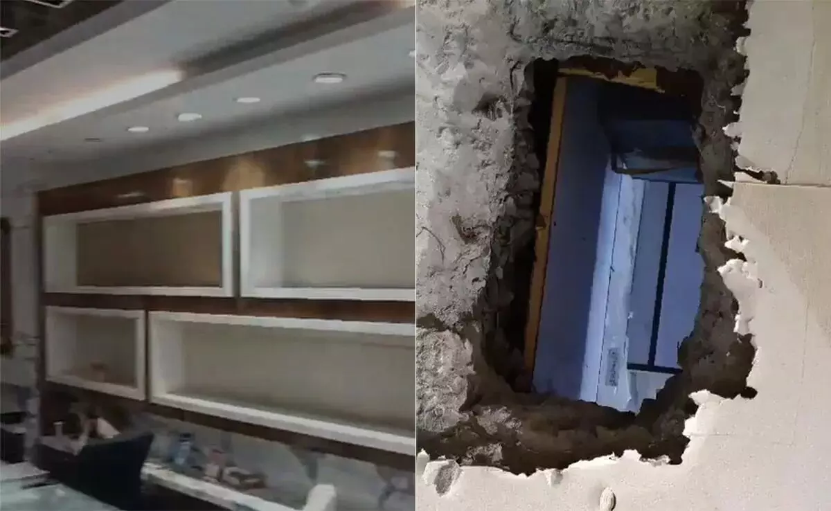 ದಿಲ್ಲಿಯಲ್ಲೊಂದು ಮಹಾ ಲೂಟಿ: ನಾಲ್ಕಂತಸ್ತಿನ ಕಟ್ಟಡದ ತಾರಸಿಗೆ ಕನ್ನ ಕೊರೆದು 25 ಕೋ.ರೂ.ಗಳ ಆಭರಣ ದೋಚಿದರು