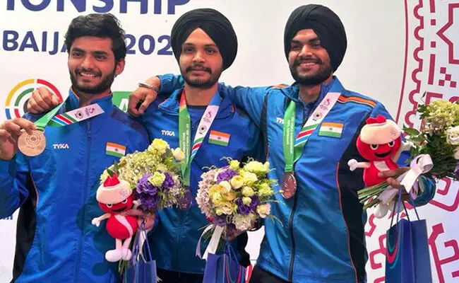 ಏಶ್ಯನ್ ಗೇಮ್ಸ್: ಶೂಟಿಂಗ್‍ನಲ್ಲಿ ಭಾರತಕ್ಕೆ ಮತ್ತೊಂದು ಚಿನ್ನ, ರೋಶಿಬಿನಾಗೆ ಬೆಳ್ಳಿ