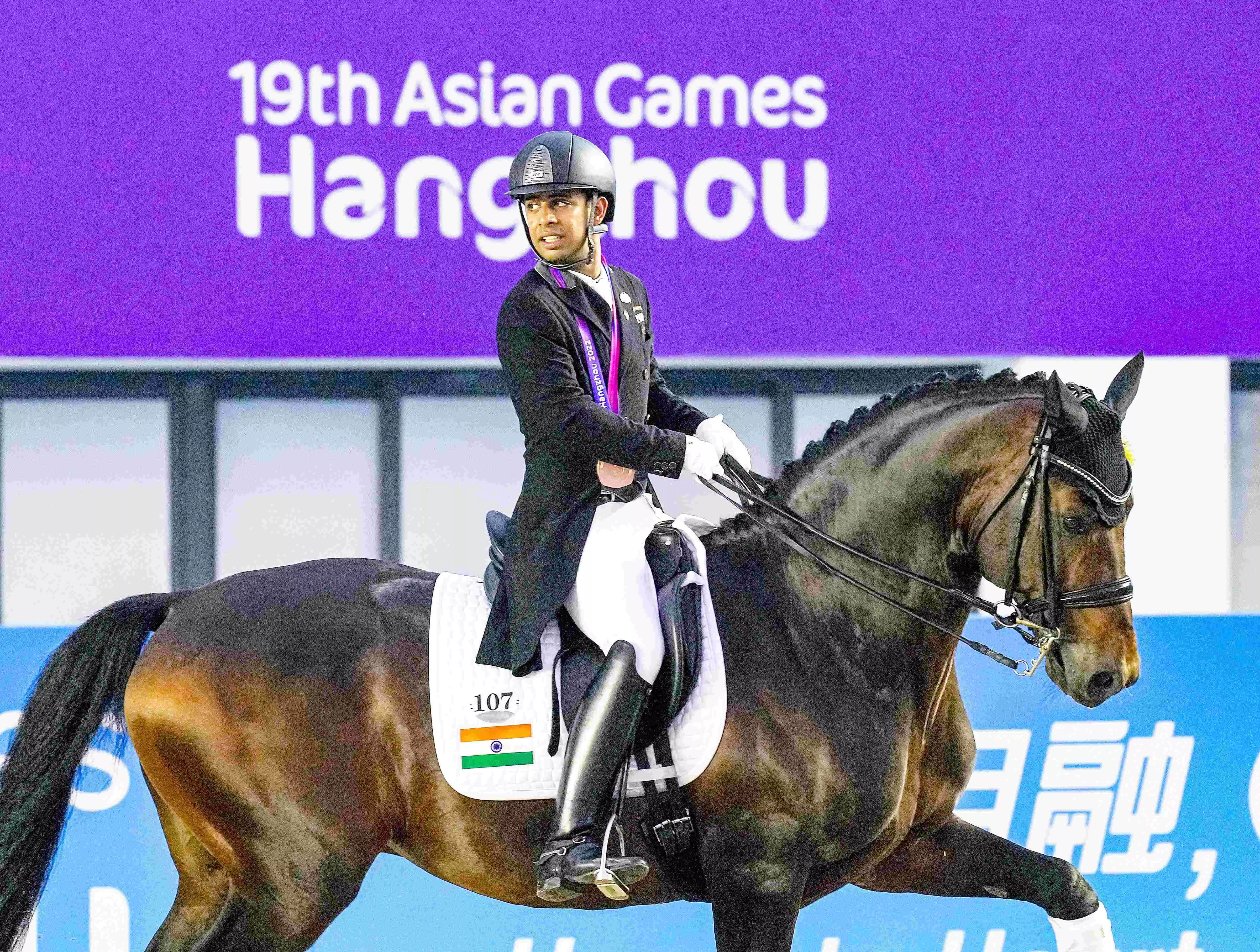 ಏಶ್ಯನ್ ಗೇಮ್ಸ್| ಕುದುರೆ ಸವಾರಿ ವೈಯಕ್ತಿಕ ಡ್ರೆಸ್ಸೇಜ್: ಅನೂಶ್ ಅಗರ್ವಾಲಗೆ ಕಂಚು
