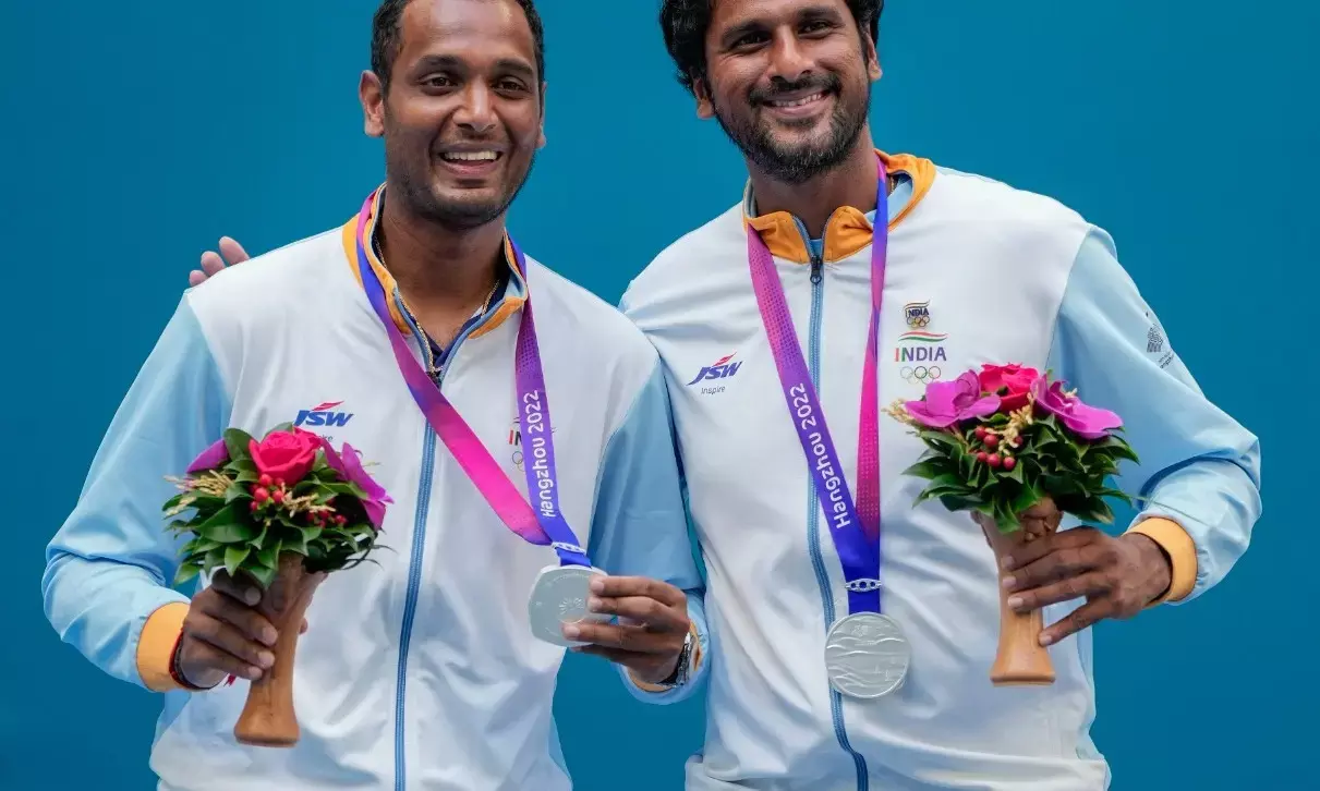 ಏಶ್ಯನ್ ಗೇಮ್ಸ್‌ ನಲ್ಲಿ ಮುಂದುವರೆದ ಭಾರತದ ಪದಕ ಬೇಟೆ; ಟೆನಿಸ್ ನಲ್ಲಿ ಬೆಳ್ಳಿ ಜಯಿಸಿದ ಸಾಕೇತ್-ರಾಮಕುಮಾರ್