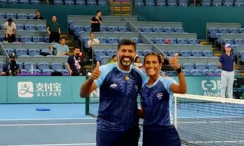 ಏಶ್ಯನ್ ಗೇಮ್ಸ್: ಮಿಶ್ರ ಡಬಲ್ಸ್‌ನಲ್ಲಿ ಕನ್ನಡಿಗ ಬೋಪಣ್ಣ-ಭೋಸಲೆಗೆ ಸ್ವರ್ಣ ಸಂಭ್ರಮ