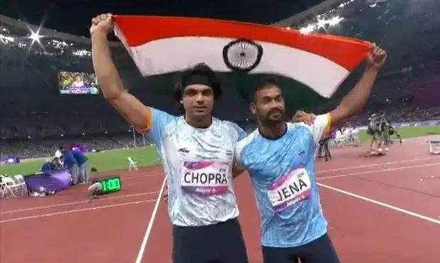 ಏಶ್ಯನ್ ಗೇಮ್ಸ್: ಜಾವೆಲಿನ್ ಎಸೆತದಲ್ಲಿ ಮತ್ತೆ ಚಿನ್ನ ಗೆದ್ದ ನೀರಜ್ ಚೋಪ್ರಾ