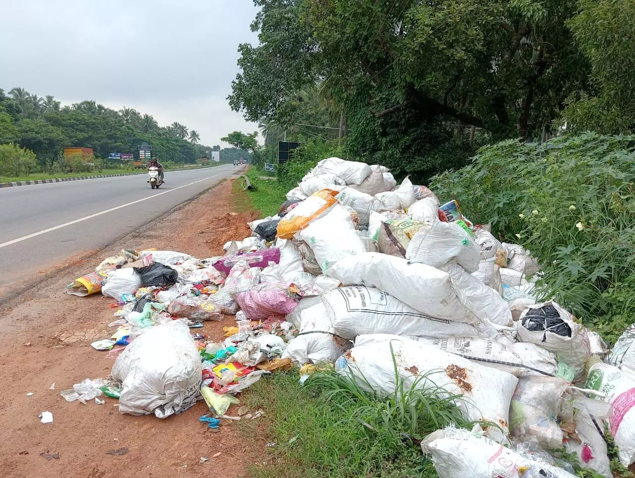 ಉದ್ಯಾವರ ರಾಷ್ಟ್ರೀಯ ಹೆದ್ದಾರಿ ಬಳಿ ಕಸದ ರಾಶಿ!
